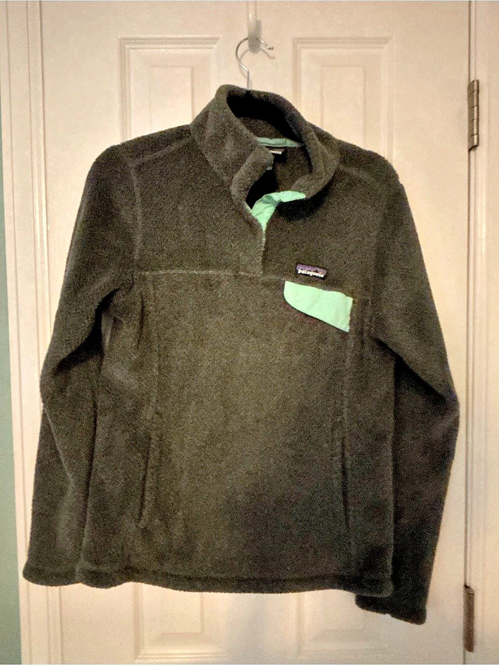 Patagonia Women's Re-Tool Snap-T Pullover Brown & Green Medium